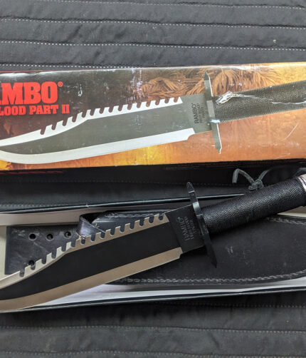Rambo 2 First Blood Boot Dagger Survival Fixed Bowie Camping Hunting Knife