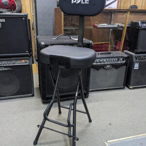 Pyle Performer Chair Seat w/ Adjustable Guitar Stand & Portable Stool PYG60