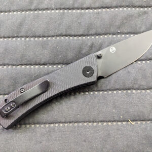 Eikonic Night Black G10 RCK9 Chaves Knife, Black Blade